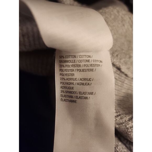 Du Jour Gray Sweater Womens Size L Oversize Drop Shoulder Criss Cross Back - Picture 8 of 8